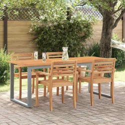 Table de Jardin Gris 160 x 80 x 75 cm Bois d'Acacia Massif 567490567490
