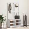 Portemanteau SANDNES blanc 87x40x159,5 cm bois massif pin 567491567491
