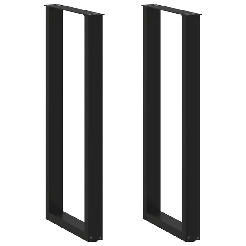 Pieds de table de bar en U, 2 pièces, noir, 50 x (110-111) cm, acier 567637567637
