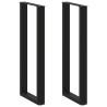 Pieds de table de bar en U, 2 pièces, noir, 50 x (110-111) cm, acier 567637567637