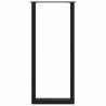 Pieds de table de bar en U, 2 pièces, noir, 50 x (110-111) cm, acier 567637567637