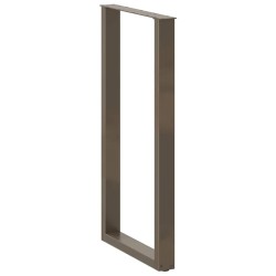 Pieds de table de bar en forme de U, 2 pièces, acier naturel, 60 x (110-111) cm 567638567638