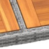 Table de jardin 200x150x75 cm Acacia et résine tressée Gris 567640567640
