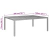Table de jardin 200x150x75 cm Acacia et résine tressée Gris 567640567640
