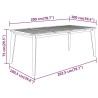 Table de jardin 200x100x75 cm Bois d'acacia solide 567641567641