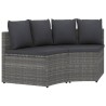 Salon de jardin 2 pcs avec coussins Résine tressée Gris 567643567643