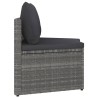 Salon de jardin 2 pcs avec coussins Résine tressée Gris 567643567643