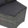 Salon de jardin 2 pcs avec coussins Résine tressée Gris 567643567643