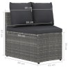 Salon de jardin 2 pcs avec coussins Résine tressée Gris 567643567643