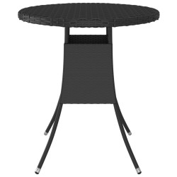 Table de jardin Noir 70x70x73 cm Résine tressée 567646567646
