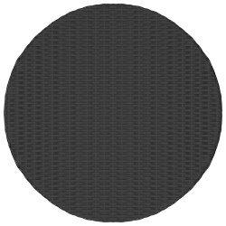 Table de jardin Noir 70x70x73 cm Résine tressée 567646567646