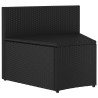Canapés de jardin 2 pcs avec coussins Résine tressée Noir 567647567647