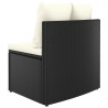Canapés de jardin 2 pcs avec coussins Résine tressée Noir 567647567647