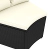 Canapés de jardin 2 pcs avec coussins Résine tressée Noir 567647567647