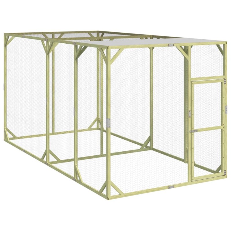 Poulailler 200x400x200 cm Bois de pin massif imprégné 567651567651