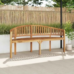 Banc de jardin en forme de banane 180 cm bois de teck solide 567652567652