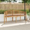 Banc de jardin en forme de banane 180 cm bois de teck solide 567652567652