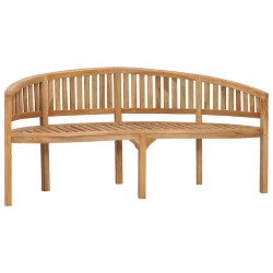 Banc de jardin en forme de banane 180 cm bois de teck solide 567652567652