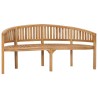 Banc de jardin en forme de banane 180 cm bois de teck solide 567652567652