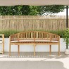 Banc de jardin en forme de banane 180 cm bois de teck solide 567652567652