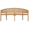 Banc de jardin en forme de banane 180 cm bois de teck solide 567652567652