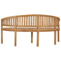 Banc de jardin en forme de banane 180 cm bois de teck solide 567652567652