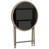 Table à thé Beige 60 cm Résine tressée et verre trempé 567654567654