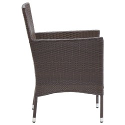 Chaises à manger de jardin lot de 2 Résine tressée Marron 567655567655