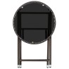 Table à thé Marron 60 cm Résine tressée et verre trempé 567656567656