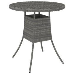 Table de jardin Gris 70x70x73 cm Résine tressée 567657567657