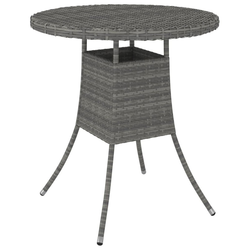 Table de jardin Gris 70x70x73 cm Résine tressée 567657567657