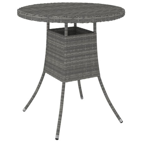 Table de jardin Gris 70x70x73 cm Résine tressée 567657567657