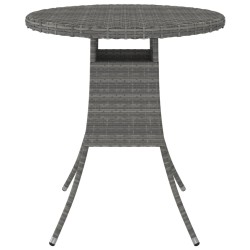 Table de jardin Gris 70x70x73 cm Résine tressée 567657567657