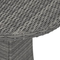 Table de jardin Gris 70x70x73 cm Résine tressée 567657567657