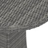 Table de jardin Gris 70x70x73 cm Résine tressée 567657567657