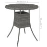 Table de jardin Gris 70x70x73 cm Résine tressée 567657567657