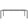 Table de jardin 250x100x75 cm Verre trempé et Résine tressée 567664567664