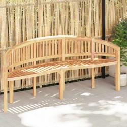 Banc de jardin en forme de banane 200 cm bois de teck solide 567693567693