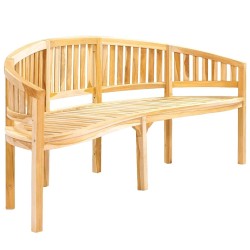 Banc de jardin en forme de banane 200 cm bois de teck solide 567693567693