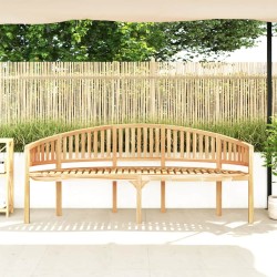 Banc de jardin en forme de banane 200 cm bois de teck solide 567693567693