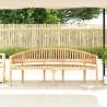Banc de jardin en forme de banane 200 cm bois de teck solide 567693567693