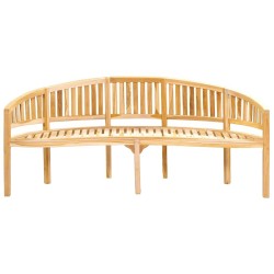Banc de jardin en forme de banane 200 cm bois de teck solide 567693567693
