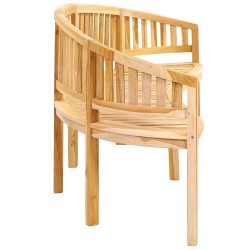 Banc de jardin en forme de banane 200 cm bois de teck solide 567693567693