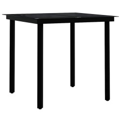 Ensemble à manger de jardin 3 pcs Noir 567696567696