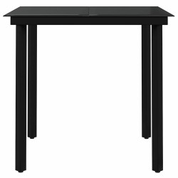 Ensemble à manger de jardin 3 pcs Noir 567696567696