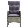 Ensemble à manger de jardin et coussins 3 pcs Gris et noir 567702567702