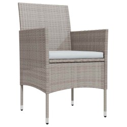 Ensemble à manger de jardin coussins 5 pcs Beige/noir 567705567705