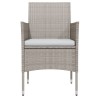Ensemble à manger de jardin coussins 5 pcs Beige/noir 567706567706
