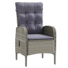 Ensemble à manger de jardin et coussins 3 pcs Gris et noir 567708567708