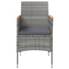 Ensemble à manger de jardin coussins 7pcs Gris et noir 567714567714